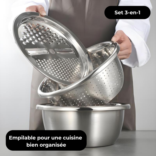 CuisiPro™ - Le set cuisine 3-en-1 en acier inoxydable